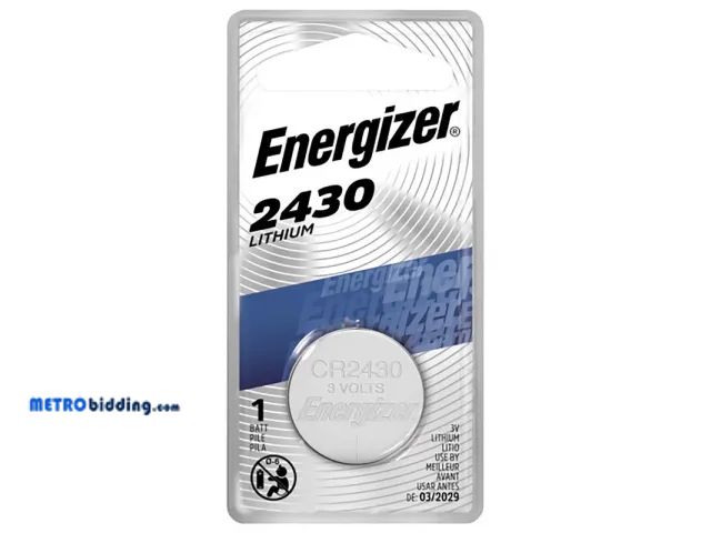 Lot 88-492486 - Lot of (3) Energizer Lithium Coin 2430 3 V 0.29 mAh Keyless Entry Battery