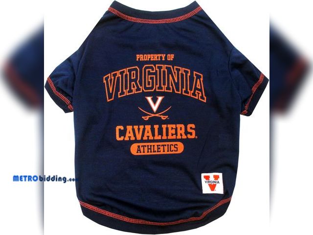 Lot 88-497574 - Pets First Collegiate VIRGINIA CAVALIERS Dog T-Shirt, Medium. - Licensed Shirt for Pets Team Colored...