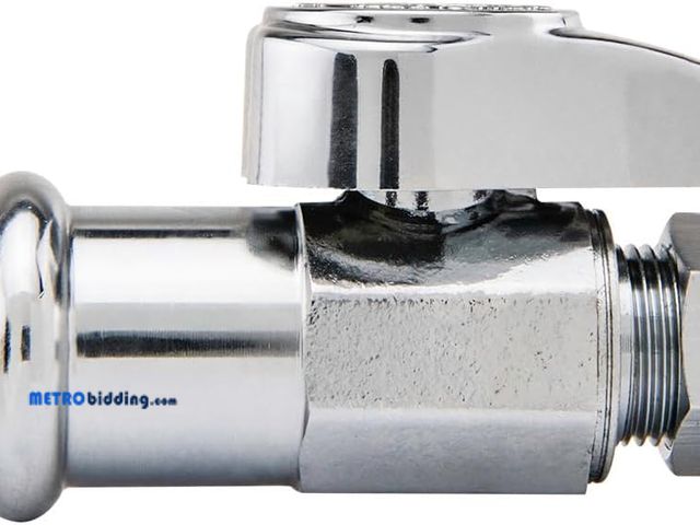 Lot 88-491287 - BrassCraft BrassCraft 1/4 in. Turn Straight Valve 1/2 in. Nominal Press Connect Inlet x 3/8 in. OD O...