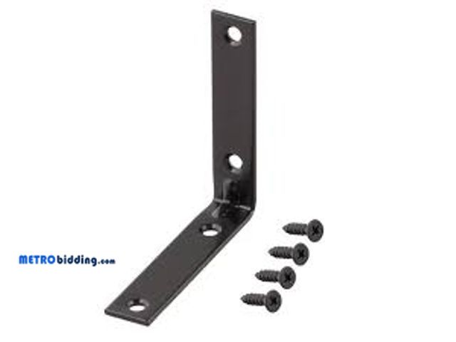 Lot 88-501294 - Everbilt (4-Pack) 4 in. Corner Brace Black 33557