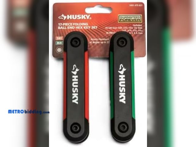 Lot 88-493986 - Husky Ball End Folding Hex Key (9-Pieces SAE and 8-Pieces MM)