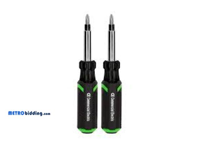 Lot 88-493985 - Commercial Electric 11-in-1 Multi-Bit Screwdriver/Nut Driver (2-Pack), Only one