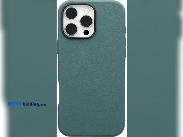 Lot 88-501412 - OtterBox iPhone 16 Pro Max Symmetry Series Cactus Leather for MagSafe - Sagebrush Green