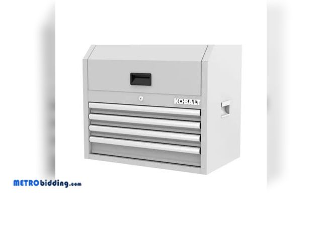 Lot 88-497230 - 26-in W x 22-in H x 16-in D 4 -Drawer Steel Tool Chest ( White )