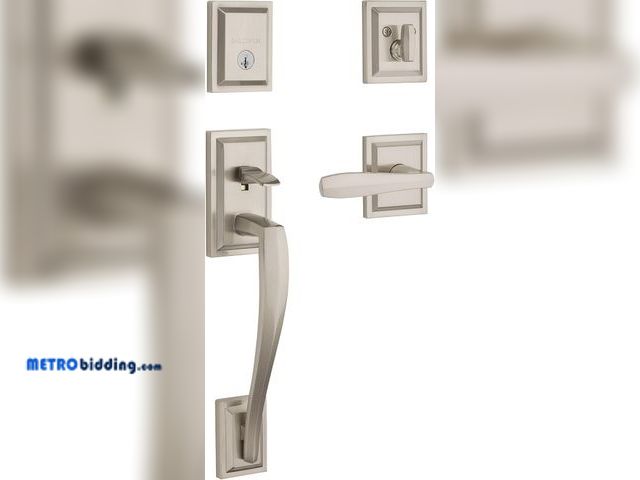 Lot 88-480451 - Baldwin Torrey Pines, Front Entry Handleset with Interior Lever, Featuring SmartKey Deadbolt Re-Key ...