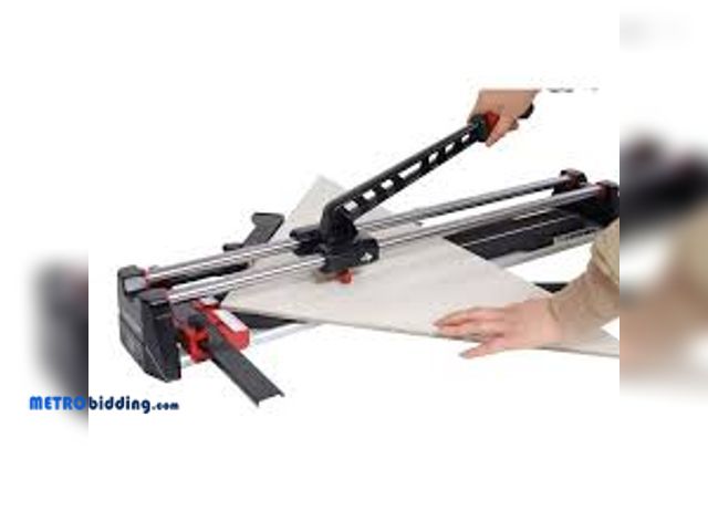 Lot 88-493942 - Husky 28 in. Tile Cutter with Tungsten Carbide Blade and Adjustable Gauge JHD700