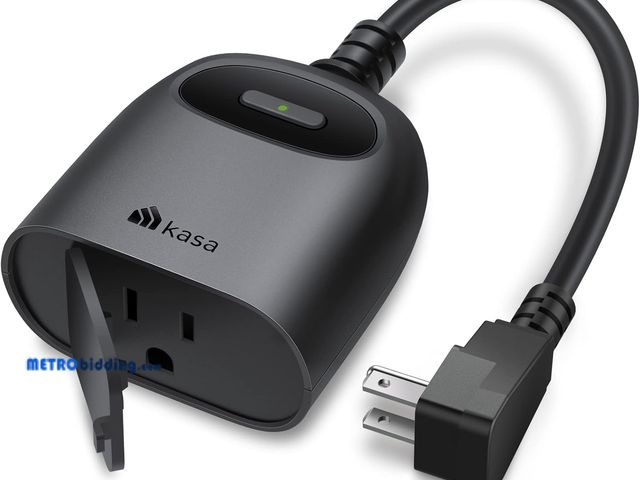Lot 88-498480 - Kasa Outdoor Smart Plug, Smart Home Wi-Fi Outlet Timer, Max Load 15A/1875W, IP64 Weather Resistance,...