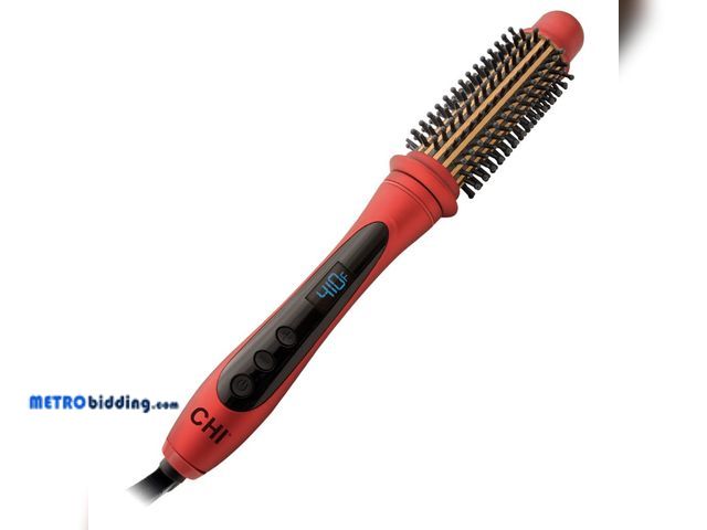 Lot 88-498439 - CHI Tourmaline Ceramic Series Heated Round Brush, Reduces Frizz &amp; Adds Shine To Hair, Adjustable...