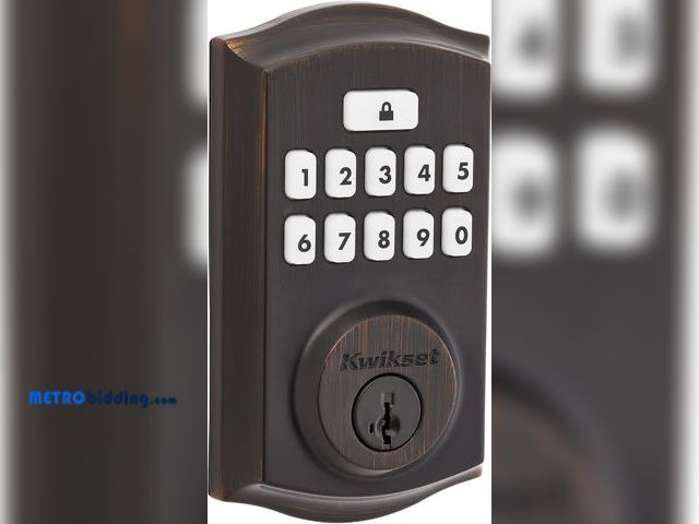 Lot 88-482542 - Kwikset 9260TRL-11PS Traditional SmartCode Keypad Electronic Deadbolt SmartKey Venetian Bronze Finis...