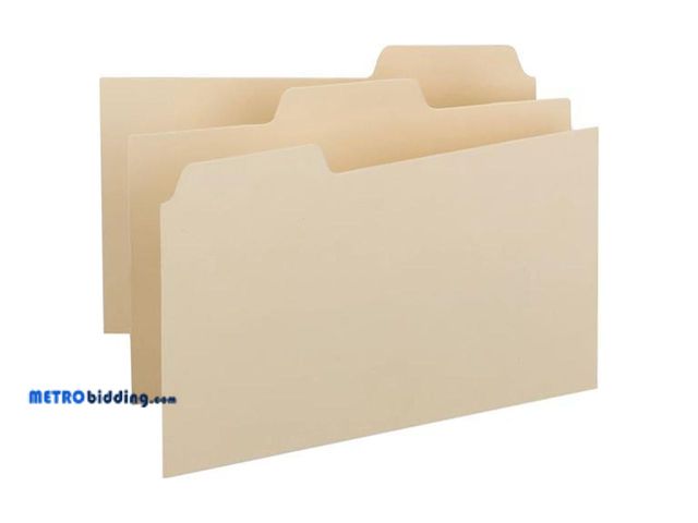 Lot 88-499878 - Smead File Guides, Plain 1/3-Cut Tab (Blank), Letter Size, Manila, 100/Box