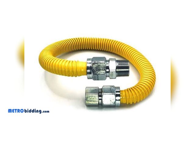 Lot 88-482601 - Everbilt 3/4 in. FIP x 3/4 in. MIP x 24 in. Gas Connector 7/8 in. OD (290,900 BTU) EBBC-Y-12-24
