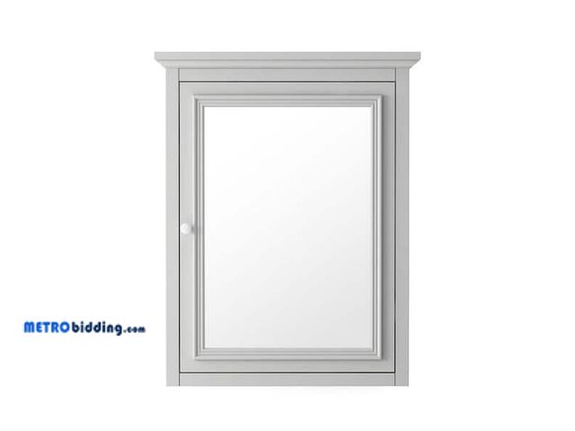 Lot 88-499552 - Home Decorators Collection Fremont 24 in. W x 30 in. H Gray Rectangular Wood Framed Medicine Cabinet...