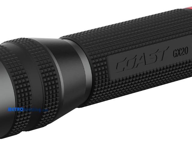 Lot 88-493815 - Coast GX20 1200 Lumen Waterproof Rechargeable Dual Power LED Flashlight with Twist Focus, Anti-Roll ...