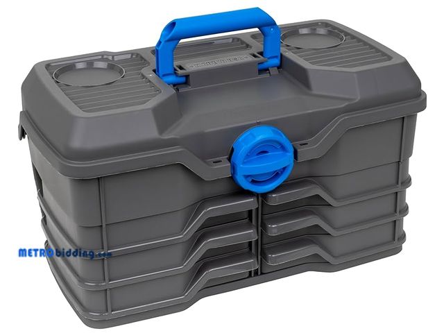 Lot 88-498454 - Flambeau Outdoors NextGen 6/0 Large Tackle Box, 6 Pivot Trays, 32 Compartments, Advanced Tackle Stor...