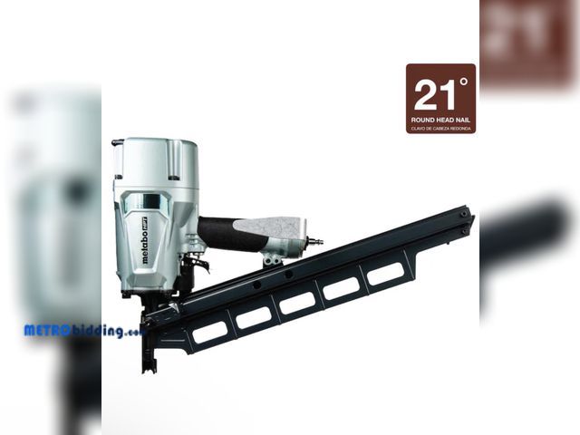 Lot 88-484373 - Metabo 3-1/4-in 21 -Degree Pneumatic Roundhead Framing Nailer, unused