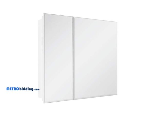 Lot 88-499581 - Glacier Bay 30 in. W x 26 in. H Rectangular Wood Composite Medicine Cabinet with Mirror 83010 MSRP: ...