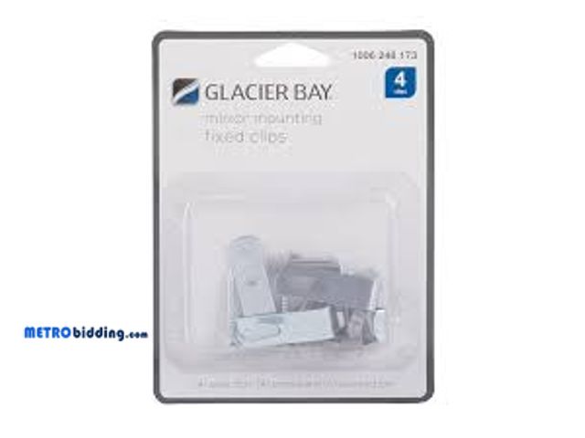 Lot 88-481129 - Glacier Bay Fixed Mirror Mounting Clips (4-Pack) 805214 , Lot of 2 pack