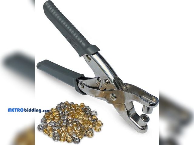 Lot 88-482595 - General Tools Eyelet Pliers - Durable and Ergonomic Comfort Grip Eyelet Pliers For Setting Small Eye...