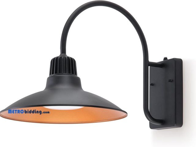 Lot 88-494315 - LUTEC Dusk to Dawn Wall Sconces Outdoor Gooseneck LED Barn Light Exterior Porch Wall Lighting Fixtur...