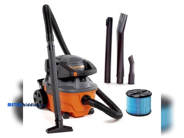 Lot 88-494355 - RIDGID 4 Gal. 6.0 Peak HP Shop Vacuum WD4080 Wet Dry Vac with Detachable Blower, Fine Dust Filte Acc...