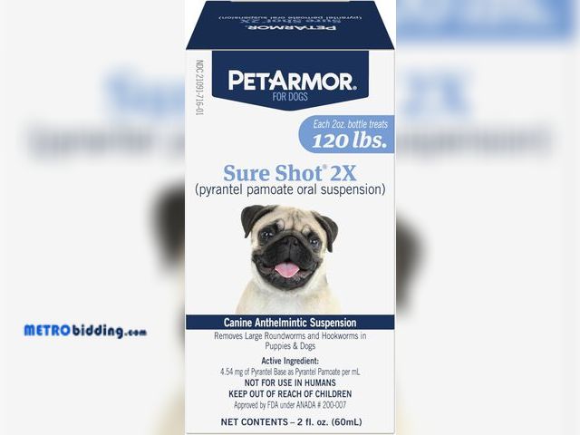 Lot 88-497587 - PetArmor Sure Shot Liquid De-Wormer for Dogs and Puppies, Liquid De-Wormer Treats Roundworms &amp; H...