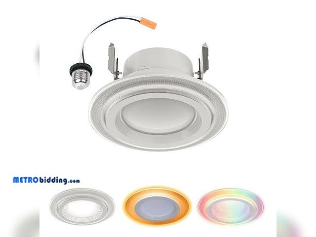 Lot 88-482428 - HALO RL Dual Zone 4 in. Smart WiFi Recessed LED Trim Connected by WiZ Pro RLWZDZT4