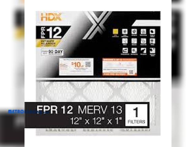 Lot 88-490950 - HDX 12 in. x 12 in. x 1 in. Ultimate Allergen Pleated Air Filter FPR 12, lot of 3