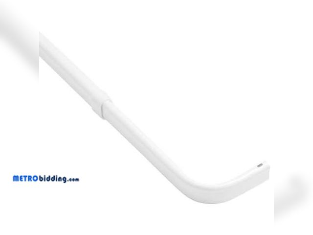 Lot 88-501620 - Project Source 48-in to 84-in White Steel Single Curtain Rod
