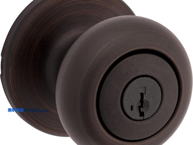 Lot 88-480510 - Kwikset 94002-864 Cove Keyed Entry Knob Featuring Smartkey Security In Venetian Bronze