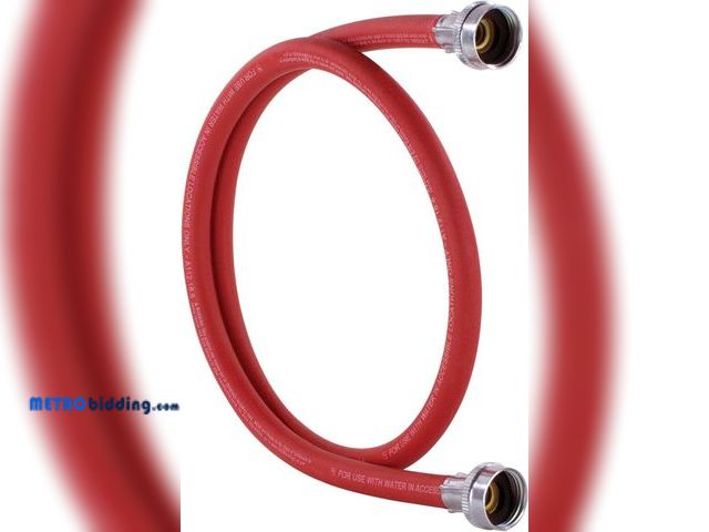 Lot 88-496424 - CERTIFIED APPLIANCE WM60RBR2PKWM60RBR2-Pack, Red/Blue EPDM Rubber Washing Machine Hoses