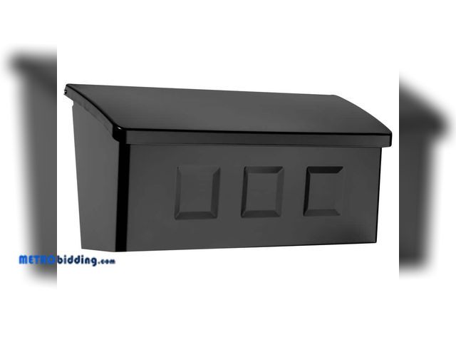 Lot 88-492442 - Architectural Mailboxes Wayland Black, Small, Steel, Wall Mount Mailbox 2689B-10