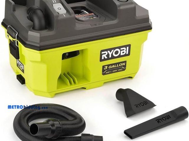 Lot 88-491616 - RYOBI 18V ONE+ Link 3 Gallon Wet/Dry Shop Vacuum (Bare Tool), Green