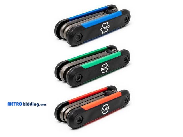 Lot 88-492504 - Husky SAE/Metric Folding Hex Key Set With Bonus Torx Set (3-Piece) HFHK3PCSET