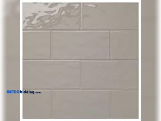 Lot 88-495788 - Daltile LuxeCraft Gray 4 in. x 8 in. Glazed Ceramic Sample Tile