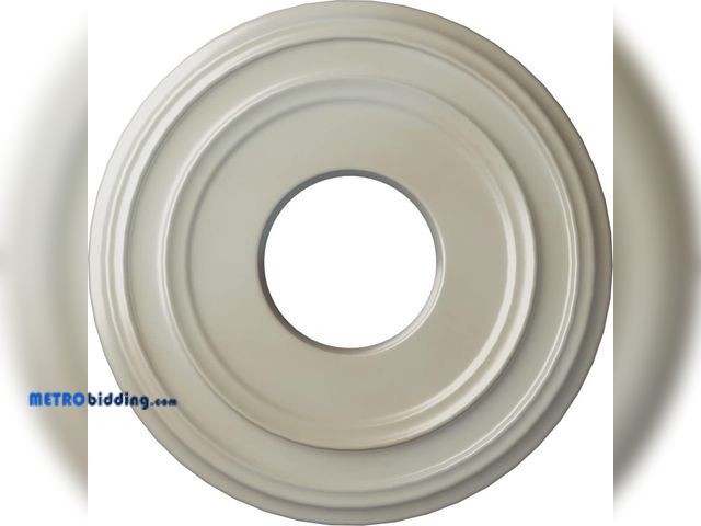 Lot 88-482617 - Ekena Millwork CM12CLFBS 12-3/8" x 4" x 1-1/8" Classic Ceiling Medallion