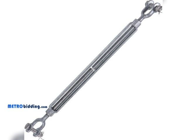 Lot 88-498165 - US Cargo Control Jaw and Jaw Turnbuckle, 3/4" x 18", 5,200 LBS Working Load Limit, UNC Thread Hot-Di...