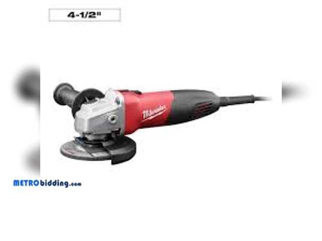 Lot 88-493860 - Milwaukee 7 Amp Corded 4-1/2 in. Small Angle Grinder with Sliding Lock-On Switch 6130-33