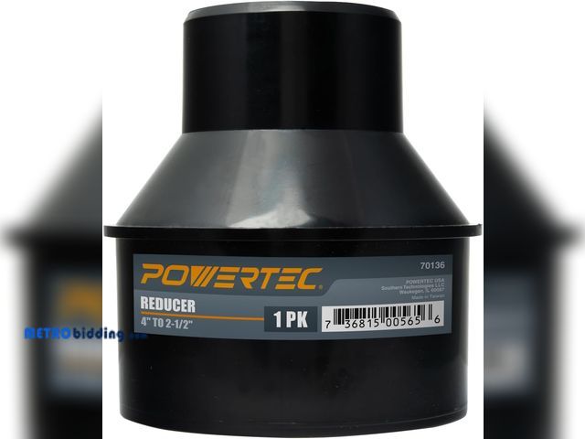 Lot 88-491440 - POWERTEC 70136 4" to 2-1/2" Cone Reducer, Dust Collection Fittings for Dust Collection Hose to Hose ...