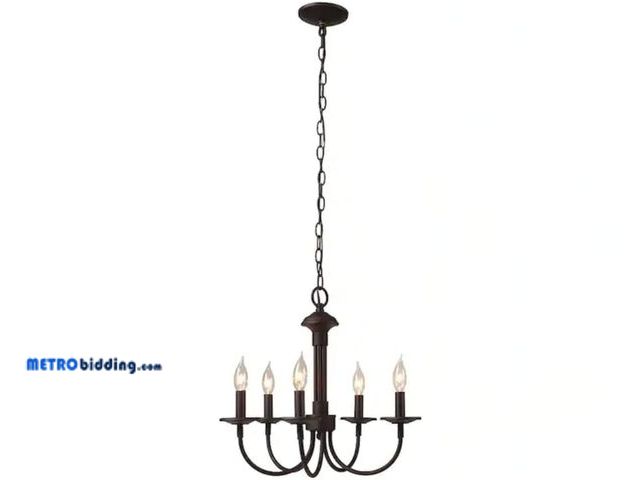 Lot 88-498104 - 5-Light Oil Rubbed Bronze Classic Dining Room Chandelier BOR 5109 1005605223