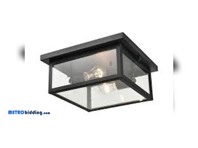 Lot 88-495532 - Millennium Lighting Evanton 2 - Light Flush Mount in Powder Coat Black