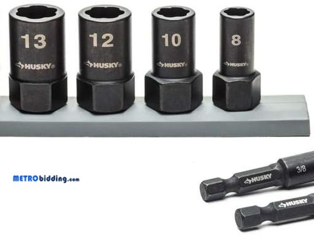 Lot 88-480082 - Husky Metric Dual Direction Extraction Socket Set (7-Piece)