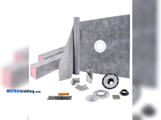 Lot 88-485565 - VEVOR Shower Curb Kit, 48\"x48\" Watertight Shower Curb Overlay