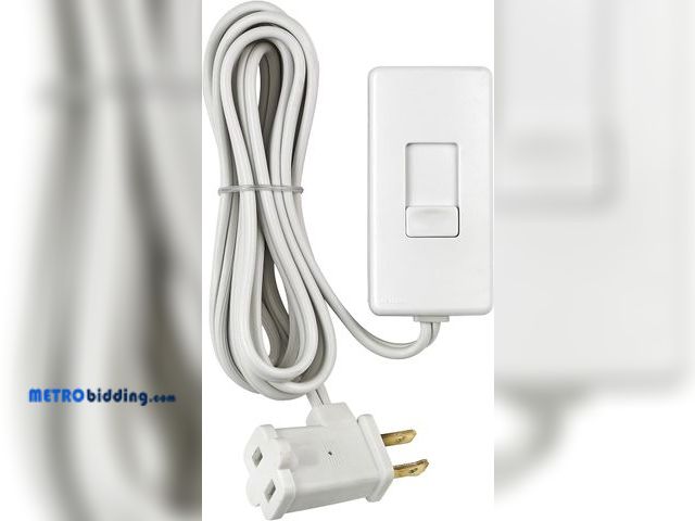 Lot 88-498076 - Leviton Table Top Plug in Lamp Dimmer for Dimmable LED, Halogen and Incandescent Bulbs, TBL03-10W, W...