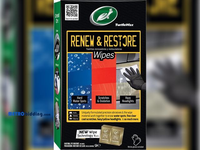 Lot 88-494233 - Turtle Wax 54349 Renew and Restore Wipes, Car Paint Scratch Removal, Works on Water Spots, Headlight...