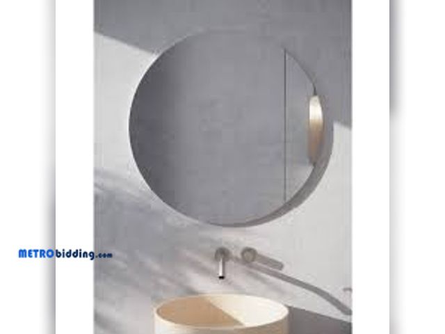 Lot 88-499465 - Glass Warehouse Orsa 36 in. W x 36 in. H x 4.75 in. D White Recessed Medicine Cabinet with Mirror