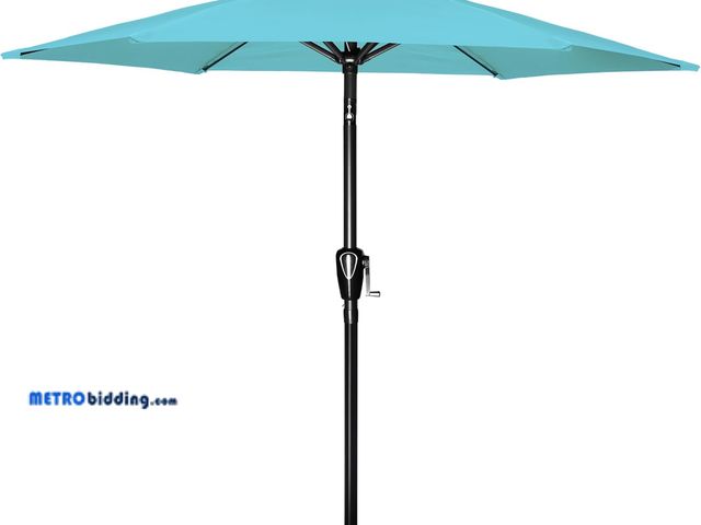 Lot 88-497512 - Simple Deluxe 7.5ft Patio Umbrella Outdoor Table Market Yard Umbrella with Push Button Tilt/Crank, 6...