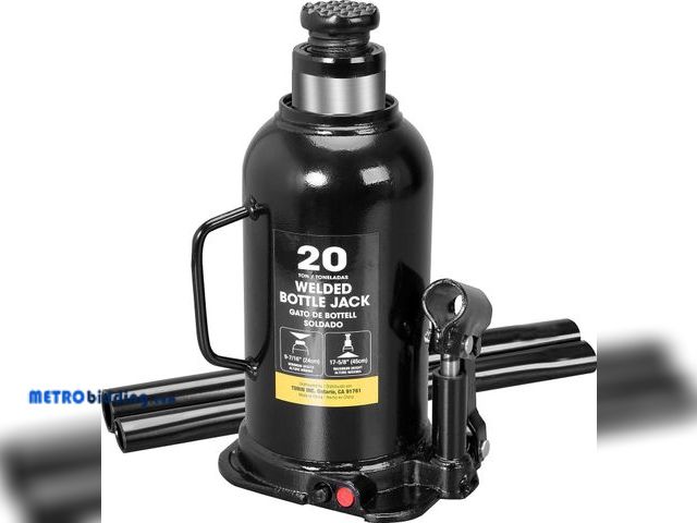 Lot 88-482516 - Torin 20 Ton (40,000 LBs) Capacity Hydraulic Welded Heavy Duty Bottle Jack, AT92003BB , Black