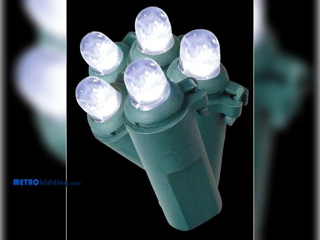 Lot 88-501235 - Home Accents Holiday 200-Light LED Cool White Dome Light String