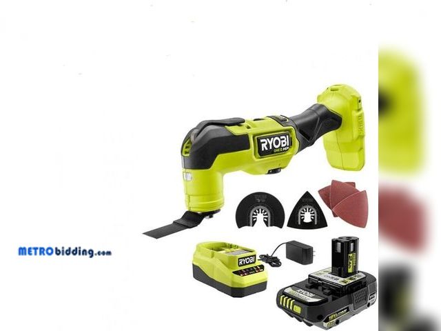 Lot 88-491655 - RYOBI ONE+ HP 18V Brushless Cordless Multi-Tool Kit with 2.0 Ah HIGH PERFORMANCE Battery and Charger