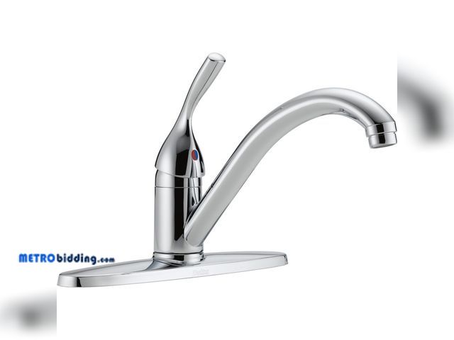 Lot 88-497610 - Delta Classic Single Handle Kitchen Faucet in Chrome
Model#: 100-DST MSRP: $184.10